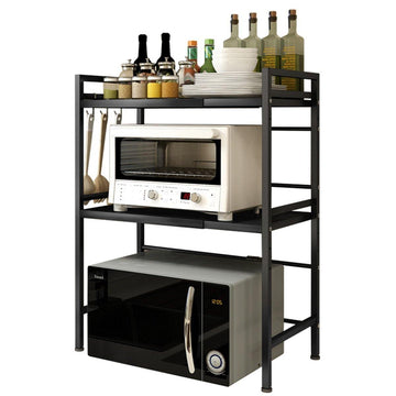 Expandable Microwave Oven Rack|3 Tier Expandable & Height Adjustable